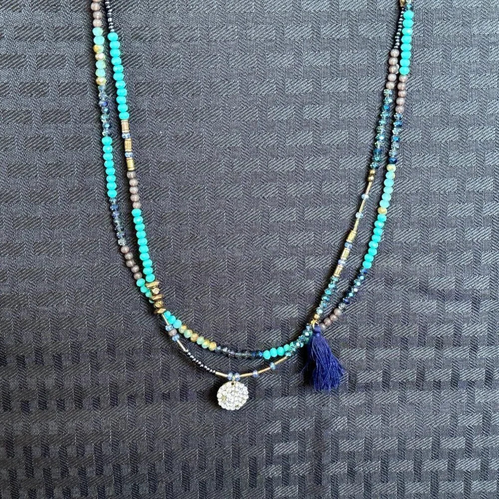 Torrid Layered Beaded Necklace With Tassel